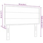 vidaXL Tête de Lit LED Design Lignes Bleue 90 cm Tissu