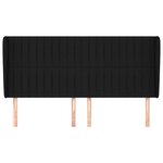 vidaXL Tête de lit avec oreilles Noir 163x23x118/128 cm Tissu