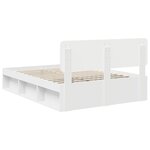 vidaXL Cadre de lit avec tête de lit Blanc 150 x 200 cm Pin massif