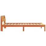 vidaXL Cadre de lit Marron cire 90 x 200 cm Bois massif en pin