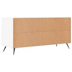 vidaXL Meuble TV blanc 102x36x50 cm bois d'ingénierie