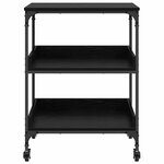 vidaXL Chariot de cuisine Chêne noir 60 x 41 x 80 5 cm