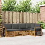 vidaXL Ensemble de canapé d'angle 5 Pièces Naturel et Anthracite