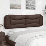 vidaXL Coussin de tête de lit Hvar marron 180 cm similicuir