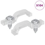 vidaXL Clips de bande LED 2 Pièces Transparent 2 x 1 x 0.5 cm