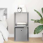 vidaXL Table de chevet Gris Sonoma 35 x 32 x 68 5 cm Bois d'ingénierie