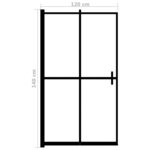 vidaXL Cabine de douche pliable ESG 120x140 cm Noir