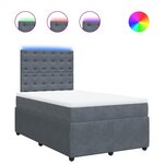vidaXL Sommier à lattes de lit et matelas Gris foncé 120x200cm Velours