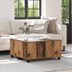 vidaXL Table basse Bois ancien 75 x 75 x 38 cm Bois d'ingénierie
