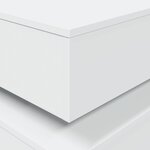 vidaXL Table basse avec lumières LED blanc 50x50x40 cm