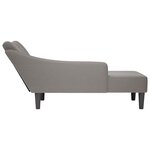 vidaXL Fauteuil long avec accoudoir droit taupe tissu