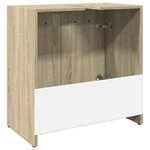 vidaXL Armoire lavabo de salle de bain chêne sonoma 60x33x60 cm
