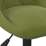 vidaXL Chaise de bureau Vert clair Velours