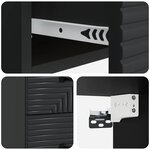 vidaXL Cabinet de chevet mural avec tiroir Noir 34 5 x 33 x 40 cm