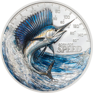 Monnaie SAILFISH Born for Speed 1 Oz Argent 5$ Cook Islands 2027 (PRÉCOMMANDE)