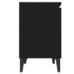 vidaXL Tables de chevet avec pieds en métal noir 40x30x50 cm