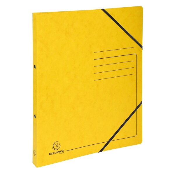 Classeur 2 Anneaux 15mm Carte Lustrée Imprimée - A4 - Jaune - X 10 - Exacompta