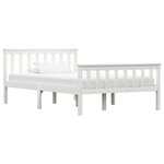 vidaXL Cadre de lit Blanc Bois de pin massif 120 x 200 cm