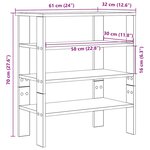 vidaXL Étagère à chaussures sonoma gris 61x32x70 cm bois d'ingénierie