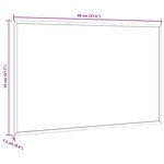 vidaXL Tableau blanc magnétique avec cadre en pin massif 80 x 55 cm