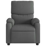 vidaXL Fauteuil inclinable Gris foncé Tissu