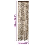 vidaXL Moustiquaire Beige et marron 56x185 cm Chenille