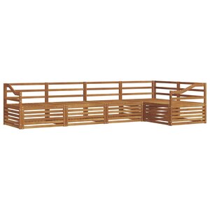 vidaXL Ensemble de canapés d'extérieur 5 Pièces Naturel