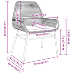 vidaXL Chaises de jardin lot de 2 et coussins marron rotin