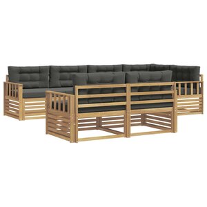 vidaXL Ensemble de canapés d'extérieur 7 Pièces Blanc et anthracite