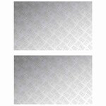 vidaXL Nez de marche 2 pc 80 x 50 cm Argenté Aluminium Rectangulaire