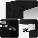 vidaXL Armoire Miroir de Salle de Bain Chêne noir 60 x 14.5 x 70 cm