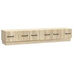 vidaXL Meuble TV Chêne Sonoma 147 x 34 5 x 27 cm Bois d'ingénierie