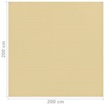 vidaXL Tapis de tente 200x200 cm Beige