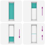 vidaXL Store plissé vert pétrole 55x200 cm largeur du tissu 54 4 cm