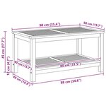vidaXL Table basse 90x50x45 cm en bois d'acacia massif