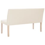 vidaXL Banc 139 5 cm Crème Polyester