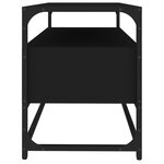 vidaXL Meuble TV noir 80x35x45 cm bois d'ingénierie