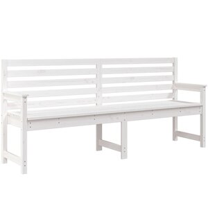 vidaXL Banc de jardin blanc 203 5x48x91 5 cm bois massif de pin