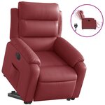 vidaXL Fauteuil inclinable électrique rouge bordeaux similicuir