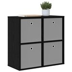 vidaXL Buffet Chêne noir 68 5 x 32 x 67 cm