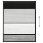 Vidaxl moustiquaire plissée pour fenêtre aluminium 80x100 cm et auvent