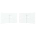 vidaXL Mur de tente de fête 2 Pièces Blanc 400 x 195 cm PE et acier