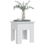 vidaXL Table basse Blanc brillant 40x40x42 cm Aggloméré