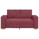 vidaXL Canapé 2 places Rouge vin 160x78x84 cm Tissu