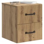 vidaXL Cabinet de chevet mural 2 pièces Chêne artisanal