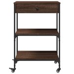 vidaXL Chariot de cuisine chêne marron 60x48x89 5 cm bois d'ingénierie
