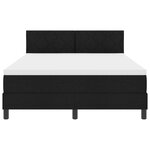 vidaXL Lit à ressort avec matelas Noir 140x190 cm en tissu