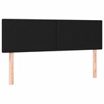 vidaXL Lit ottoman avec matelas et LED noir 140x190 cm tissu