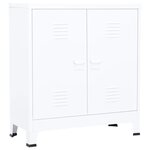 vidaXL Coffre de rangement industriel Blanc 90x40x100 cm Acier