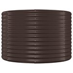 vidaXL Lit surélevé de jardin Acier enduit de poudre marron